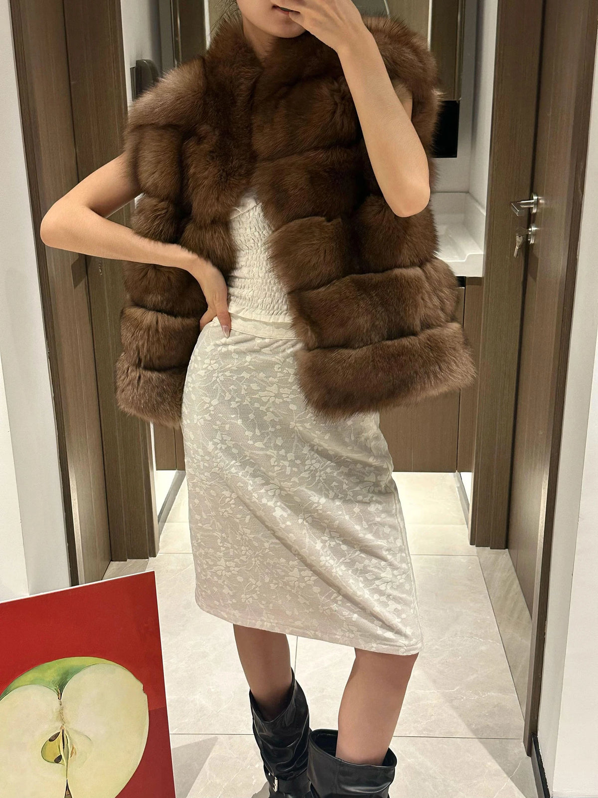 Fashionable Faux Fox Fur Vest Thickened