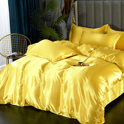 Luxury Mulberry Silk Solid Bedding Set