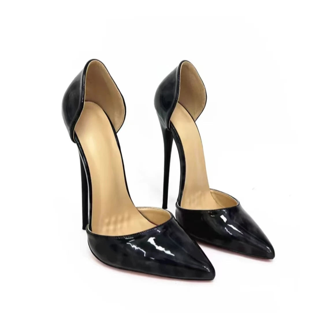 CACA 16/14cm Leopard Patent Leather Pumps,Fetish