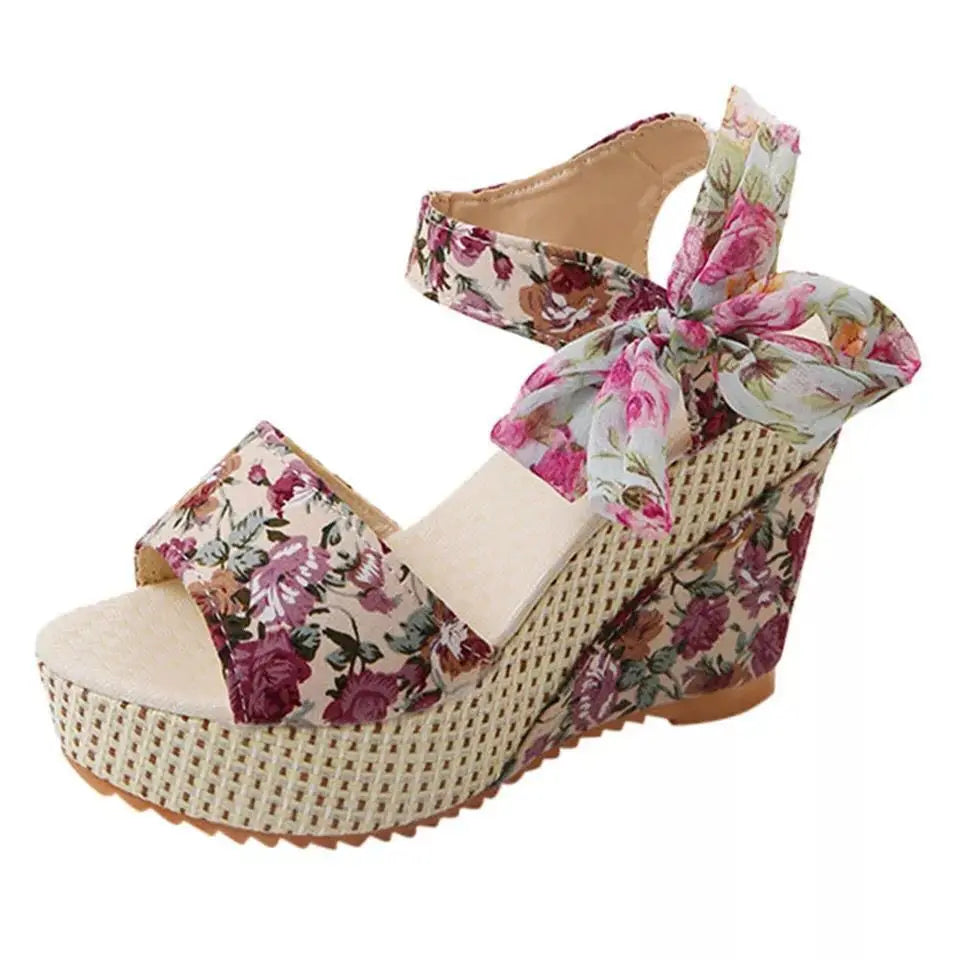 2023women sandals Lace Leisure Wedges Heeled