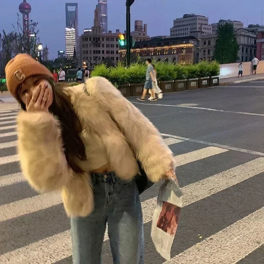 Faux Fur Coat Clothing Y2K New