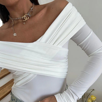 Backless Long Sleeve Corset Bodysuit