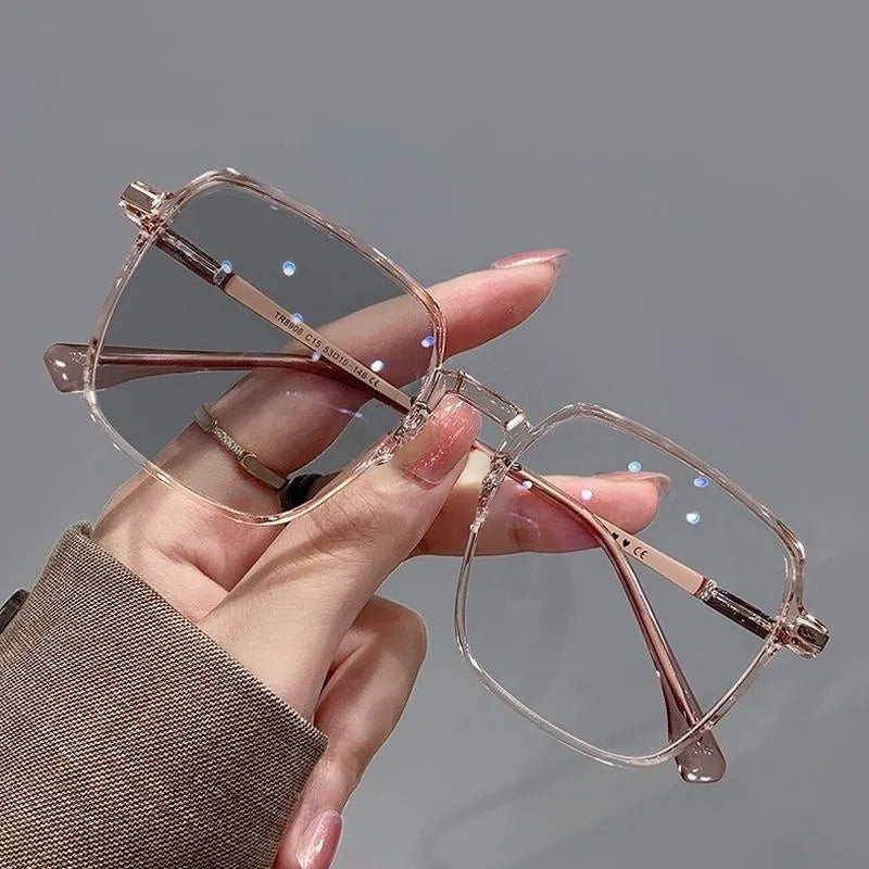 Photochromic Anti Radiation Glasses Metal Eyeglass Men