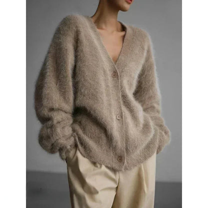 Cardigans Korean V-neck Sweater Coat Long
