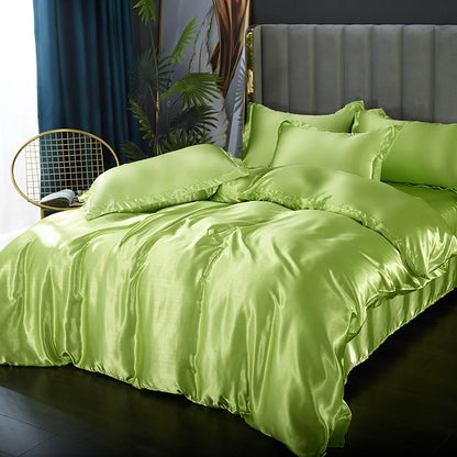 Luxury Mulberry Silk Solid Bedding Set