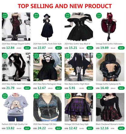 Dark Y2K Punk Long Sleeve Crop Top