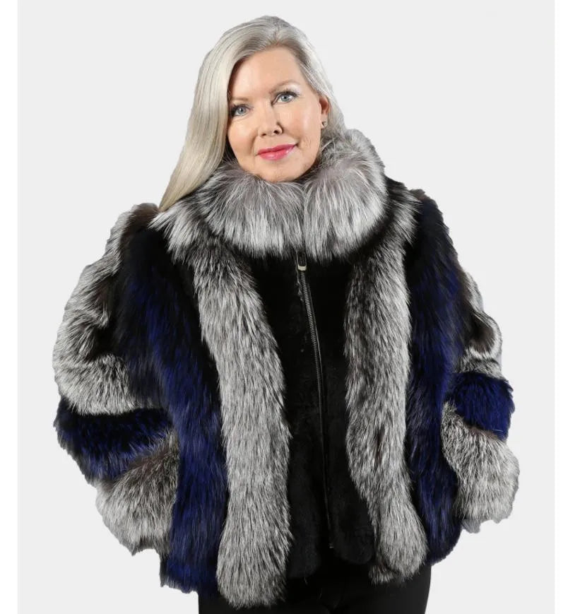 Real Fox Fur Jacket, Warm and