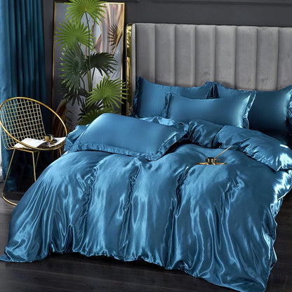 Luxury Mulberry Silk Solid Bedding Set