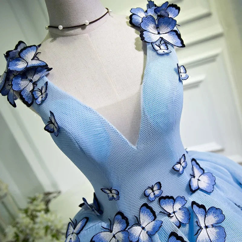 Dresses Gown 3D Butterfly Design Dress