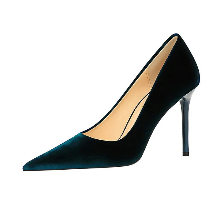 BIGTREE Shoes High Heels Shoes Suede