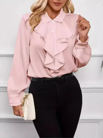 Shirts White Ruffled Blouse Tops New