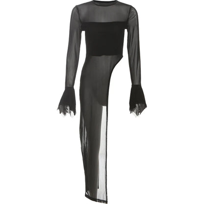 Asymmetrical Flared Sleeve Top