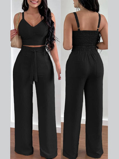 Print Halter V-Neck Backless Tank Suit
