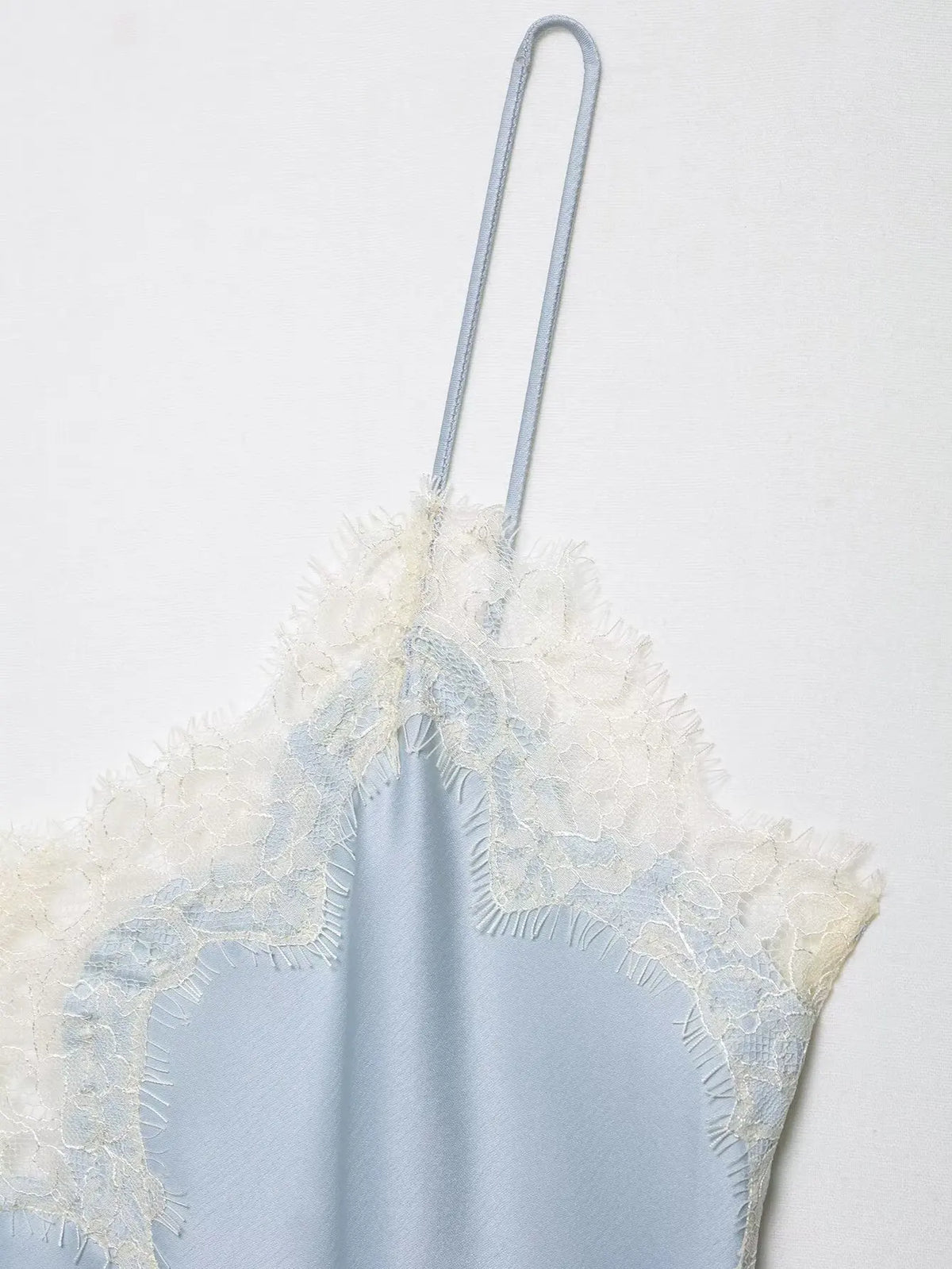 Asymmetrical Lace Backless Slip Top