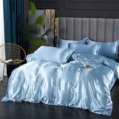 Luxury Mulberry Silk Solid Bedding Set