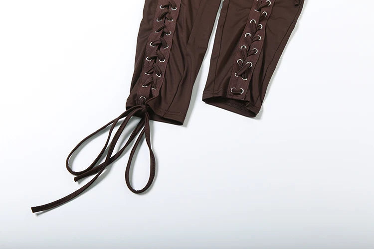 Weird Puss Sexy Fall Jumpsuits Women Diy Shirring o-Neck Full Sleeve Midnight Party Club Stretch Activity Fitness Slim Overalls