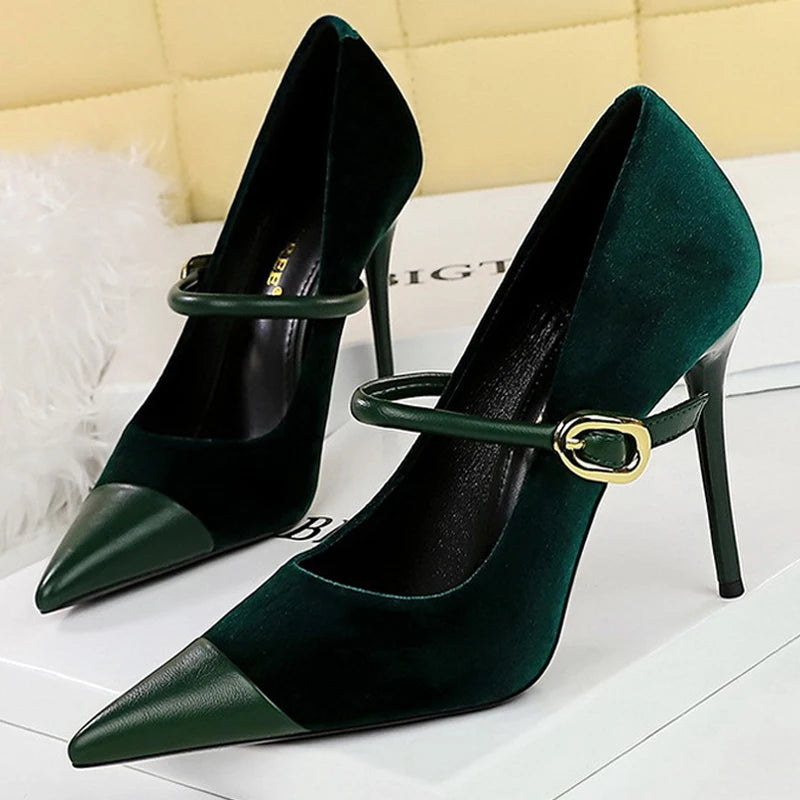 BIGTREE Shoes New Buckle Design Pumps