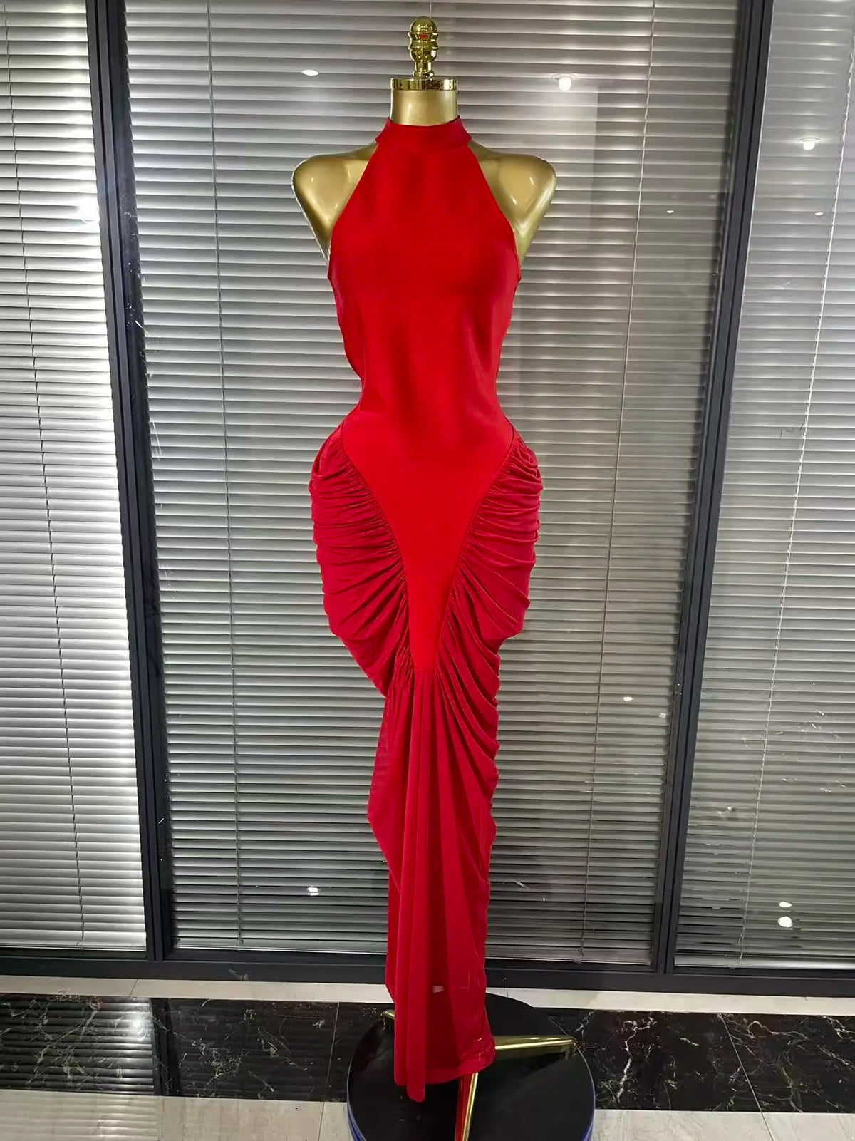 Red Color Off the Shoulder Bodycon