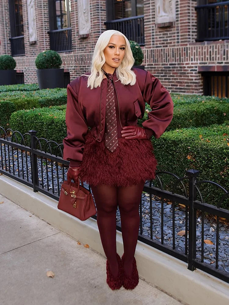 Full Sleeve Short Jacket Chic Zipper