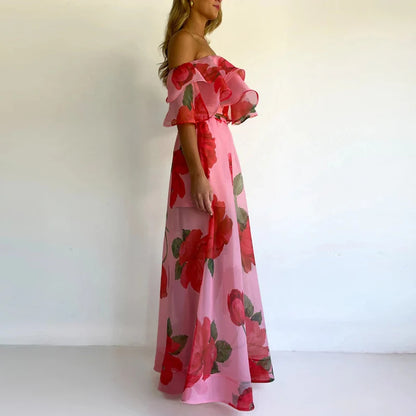 Off-Shoulder Crop Top & Maxi Skirt Set