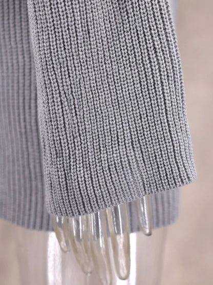 DGLUKE Burgundy Knitted Cardigan And Skirt