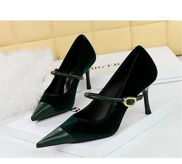 BIGTREE Shoes New Buckle Design Pumps