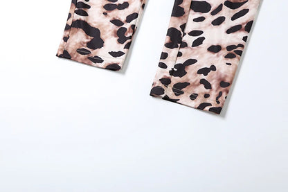 Leopard Print Stretch Jumpsuit