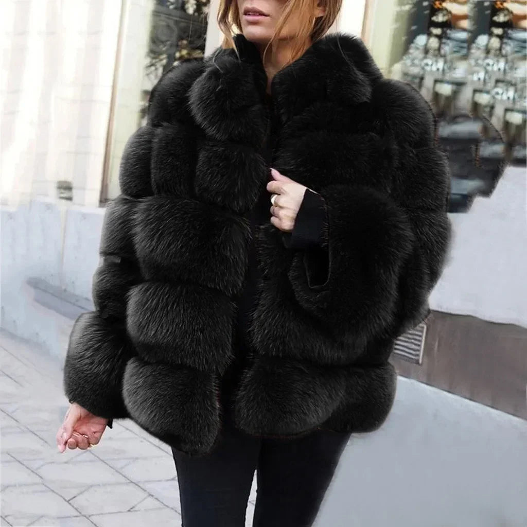 Faux Fur Fox Coats Short Coat