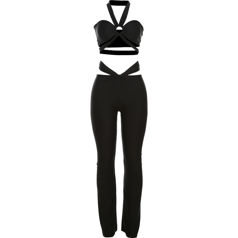 Weird Puss Hipster Halter Cross Wrapped