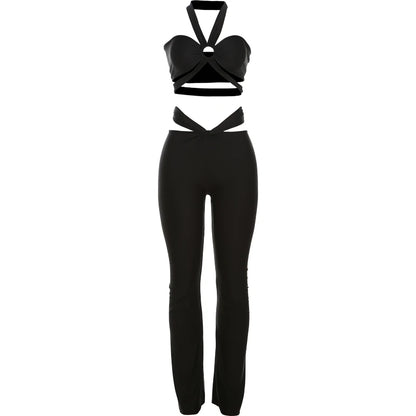 Weird Puss Hipster Halter Cross Wrapped