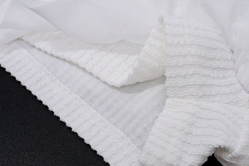 2 Piece Women Skirts Outfits Y2K Fairy Vintage Long Sleeve Cardigan Tops + Ruffle Mini Skirt 00s Retro Coquette Matching Set